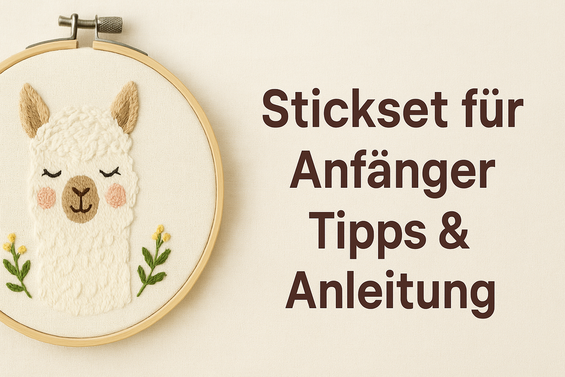 Dekoratives Wollgarn in sanften Naturfarben liegt auf einem Holztisch, daneben liegen Stricknadeln und ein halbfertiges Strickstück – Symbol für Handarbeit und Nachhaltigkeit.