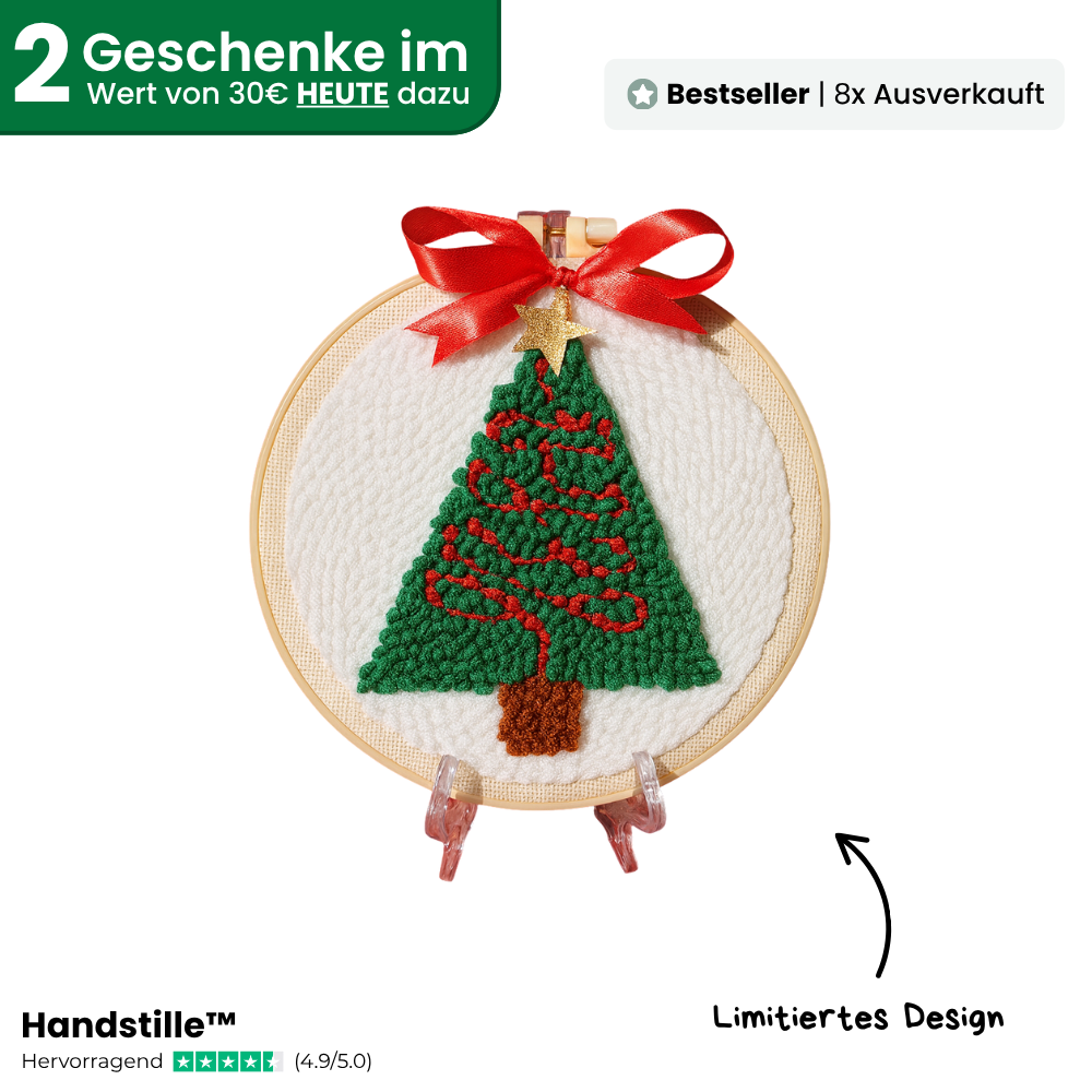 Christmas Tree Punch Needle Kit– Festliche DIY-Deko zum Selbermachen