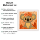 KoalaDream™ Punch Needle Stickset von Handstille – Achtsamkeits-Stickbild mit Koala-Motiv, ideal zur Entspannung, Förderung von Fokus und Kreativität beim Sticken.