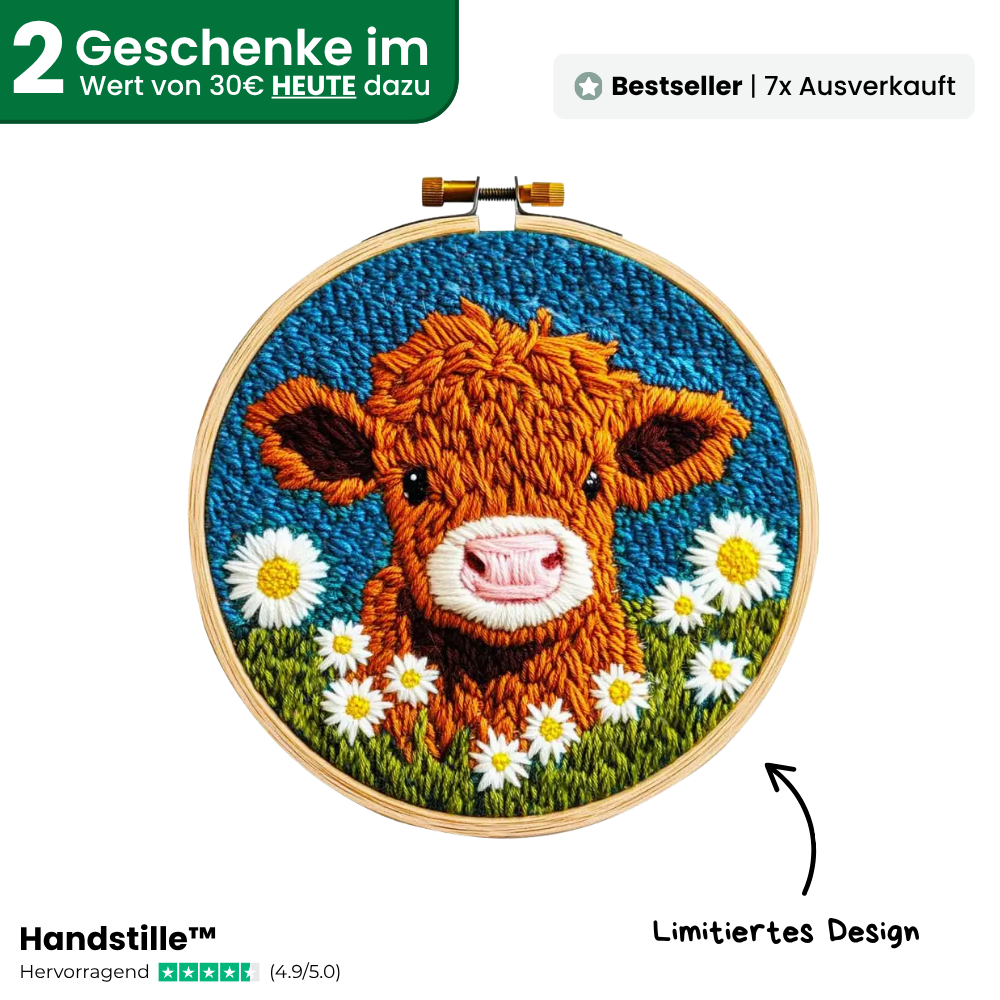 HighlandWolle™ DIY Stickset – Das entspannende Ritual für zu Hause