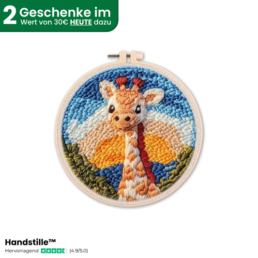 SunnyGiraffe™ – Punch Needle Set mit Safari-Feeling