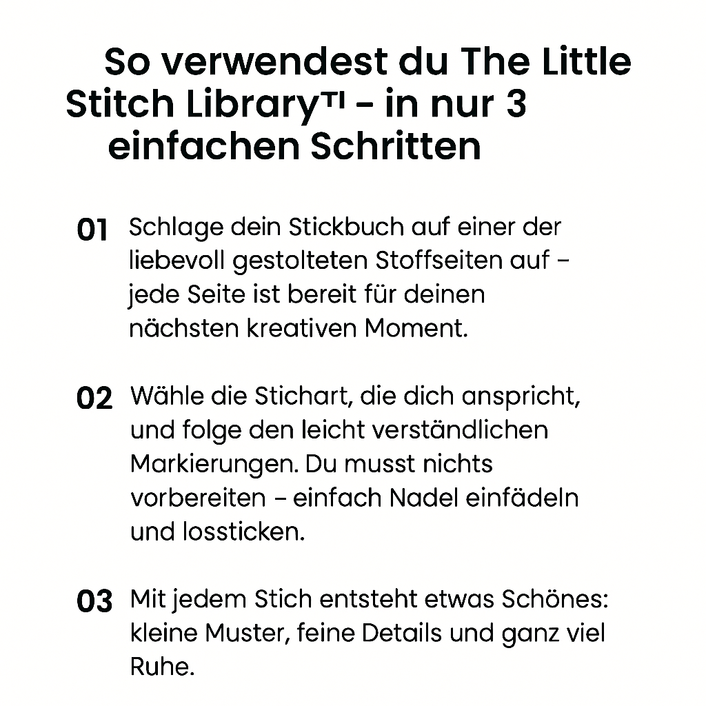 The Little Stitch Library™ – Von den ersten Stichen bis zu eigenen Kreationen