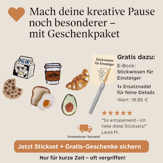 BrunchLoops™ – Punch Needle Set mit Frühstückscharme