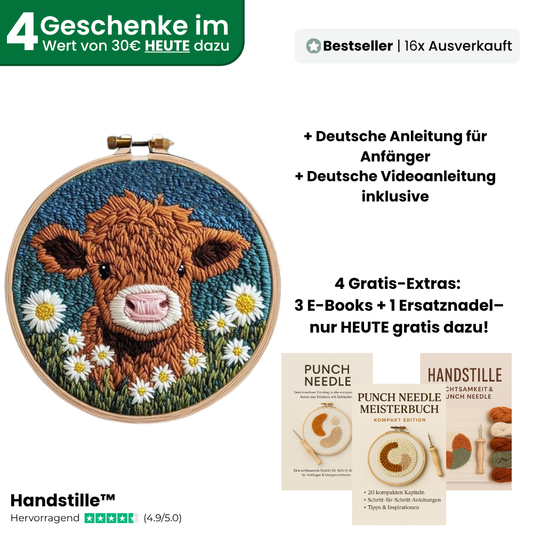 HighlandWolle™ DIY Stickset – Das entspannende Ritual für zu Hause
