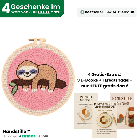 NeedleNest™ Deine erste kreative Auszeit – Faultier