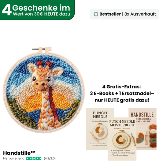 SunnyGiraffe™ – Punch Needle Set mit Safari-Feeling